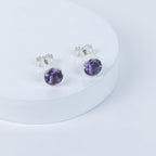 Amethyst Divine Orb Earrings in 92.5 Sterling Silver