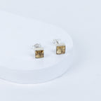 Ctirine Petite Block Earrings in 92.5 Sterling Silver
