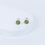 Perivibe Earrings in 92.5 Sterling Silver [Peridot round]