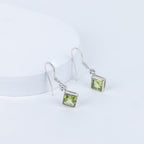 Perivolve Earrings in 92.5 Sterling Silver [ Peridot oval]