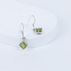 Perivolve Earrings in 92.5 Sterling Silver [ Peridot oval]