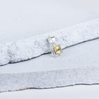 Citrine Radiant Frame Pendant in 92.5 Sterling Silver