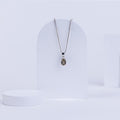 Smokey Quartz Ellipse Pendant in 92.5 Sterling Silver