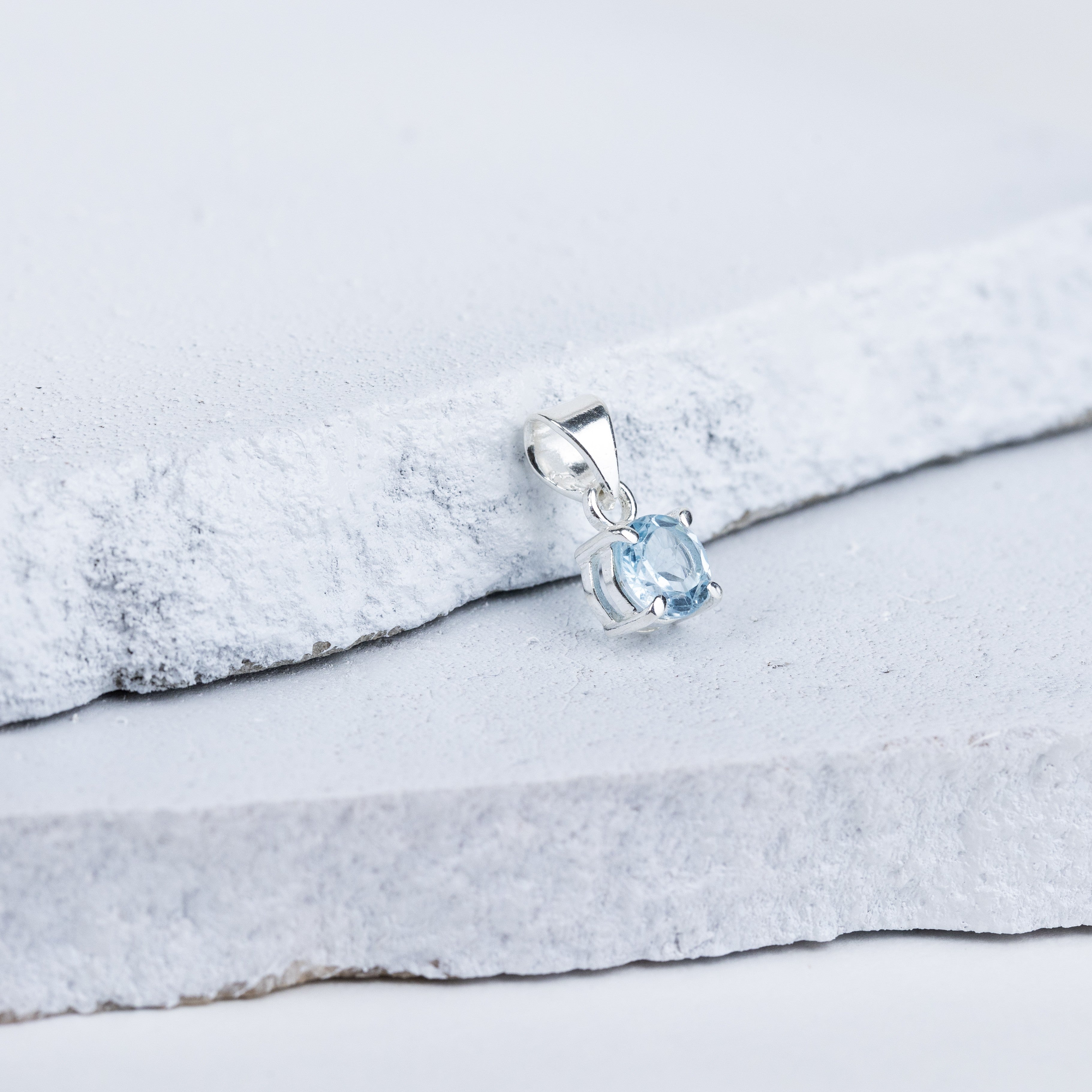 Blue Topaz Statement Pendant in 92.5 Sterling Silver