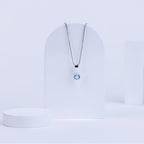 Blue Topaz Statement Pendant in 92.5 Sterling Silver