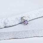 Amethyst Box Pendant in 92.5 Sterling Silver
