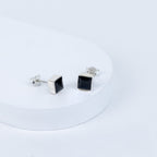 Black Onyx Regal Edge Earrings in 92.5 Sterling Silver