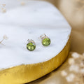 Perivibe Earrings in 92.5 Sterling Silver [Peridot round]