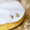 Ctirine Petite Block Earrings in 92.5 Sterling Silver