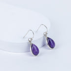 Amethyst Teardrop Danglings in 92.5 Sterling Silver