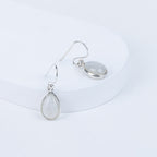 Moonstone Teardrop Danglings in 92.5 Sterling Silver