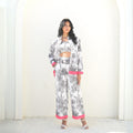 Noir Palm – Monochrome Tropical Co-ord Set
