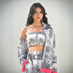 Noir Palm – Monochrome Tropical Co-ord Set