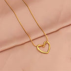 Trendy Heart Hollow Pendant Necklace