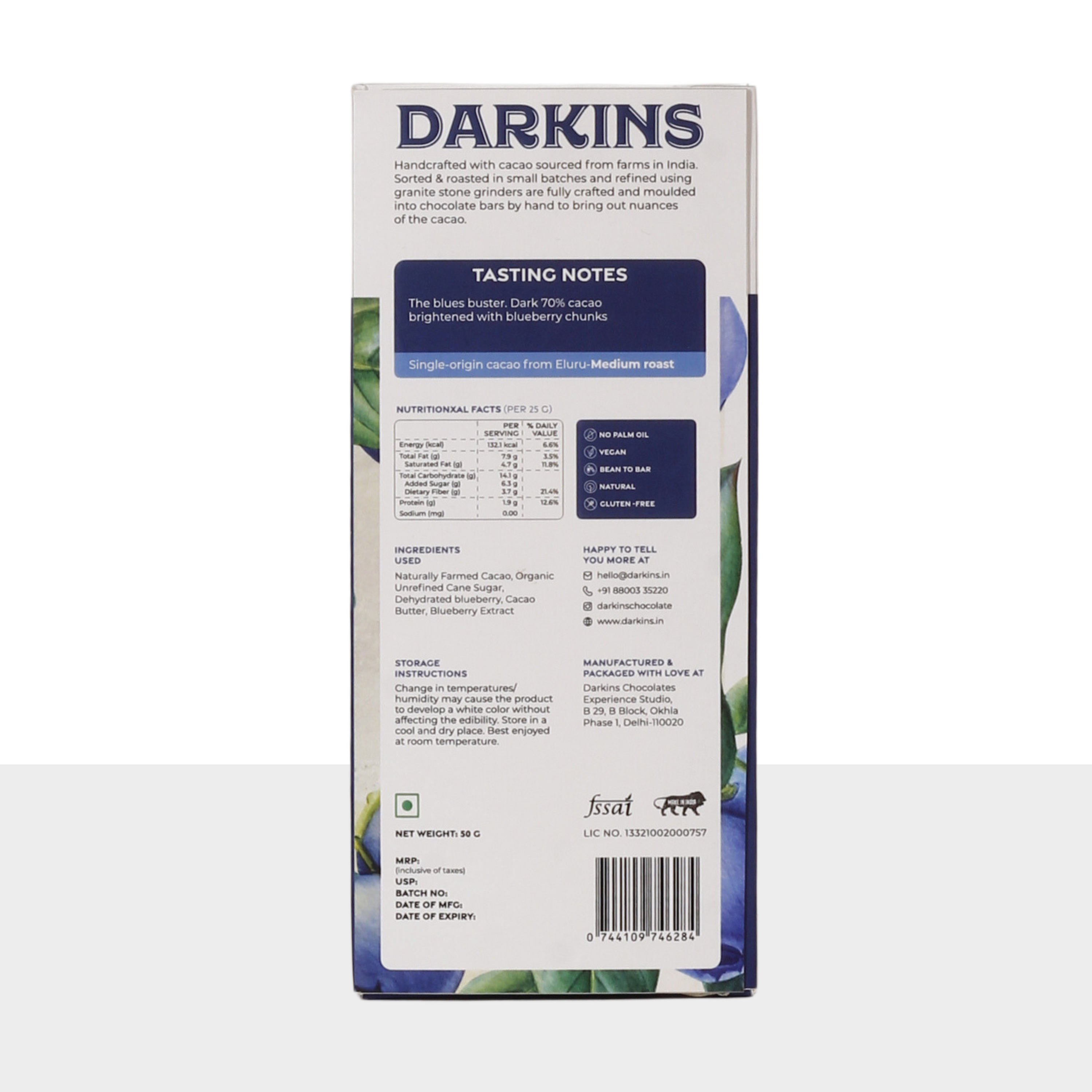 70% Dark Chocolate with Blueberry