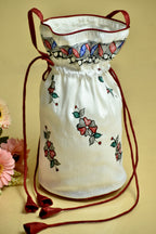Rang Utsav Silk Handpainted Madhubani Potli