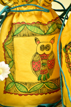 Silk Handpainted Madhubani Potli