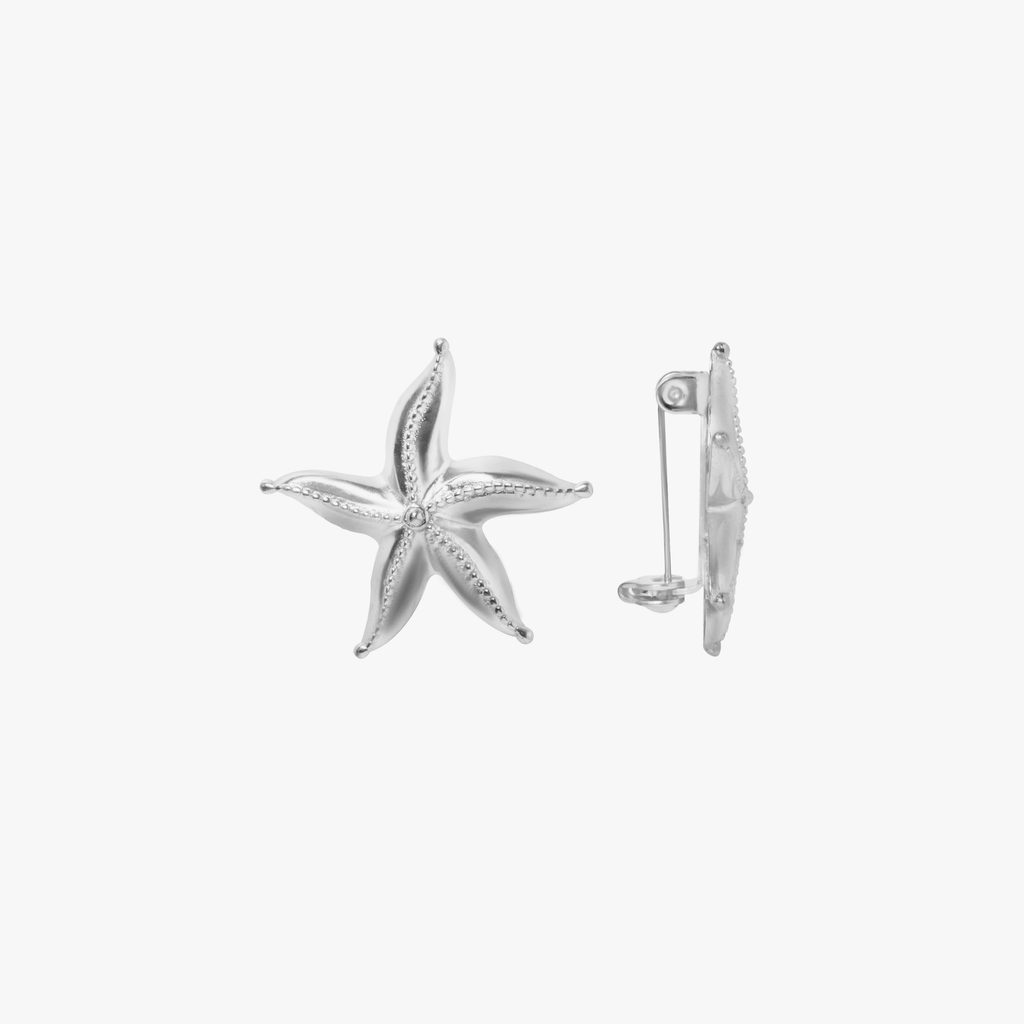Sea Star Brooch Silver Tone