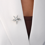 Sea Star Brooch Silver Tone