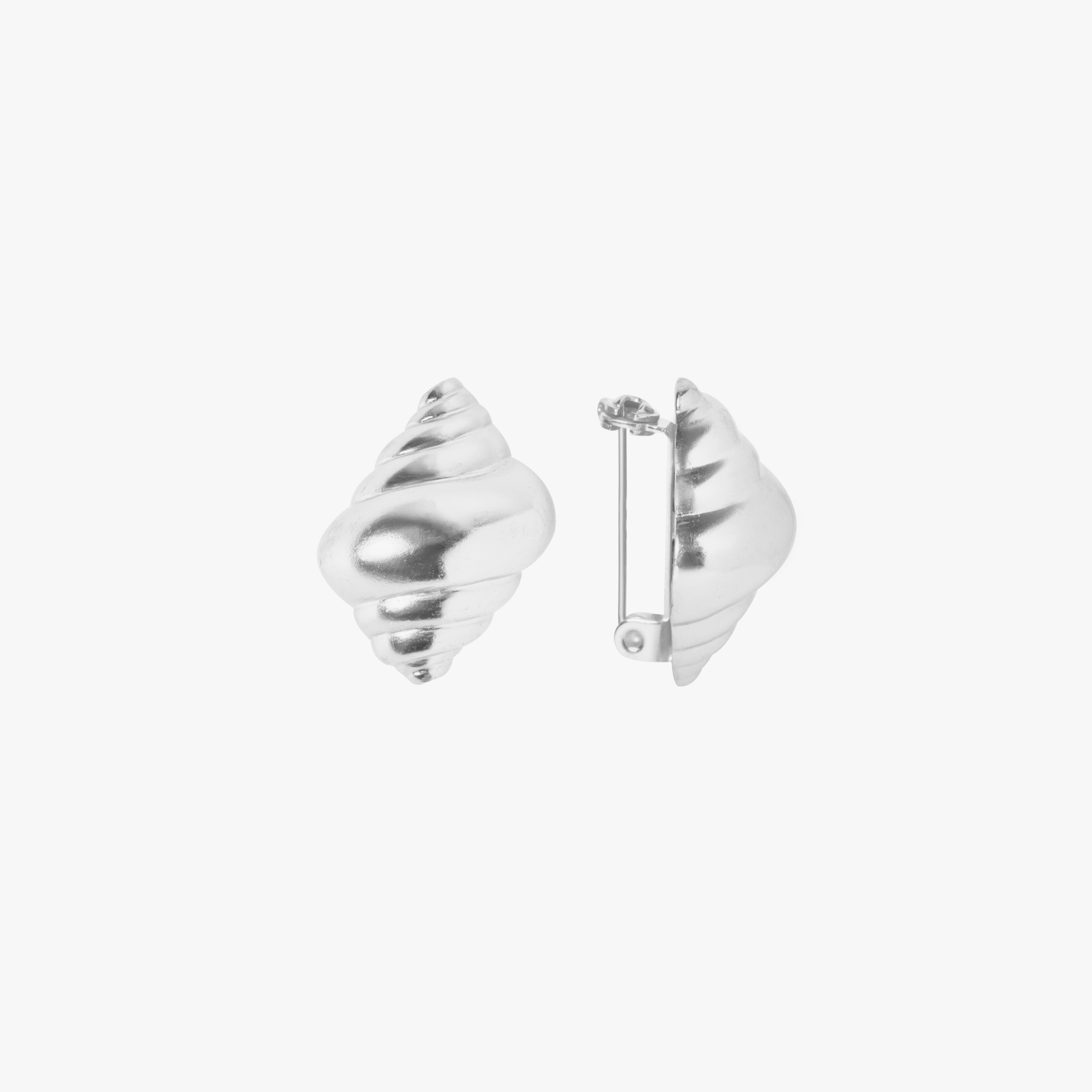 Tulip Shell Brooch - Silver Tone