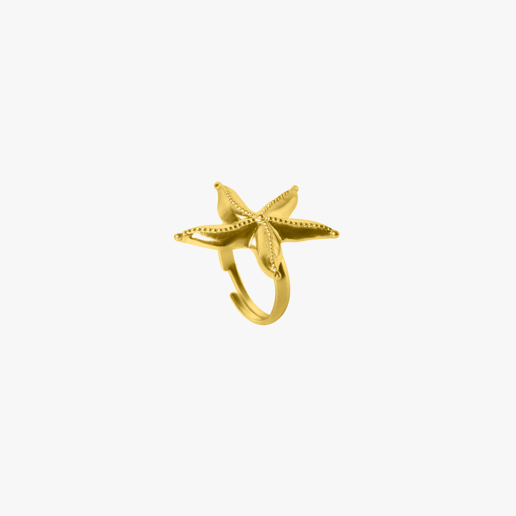 Sea Star Ring Gold Tone