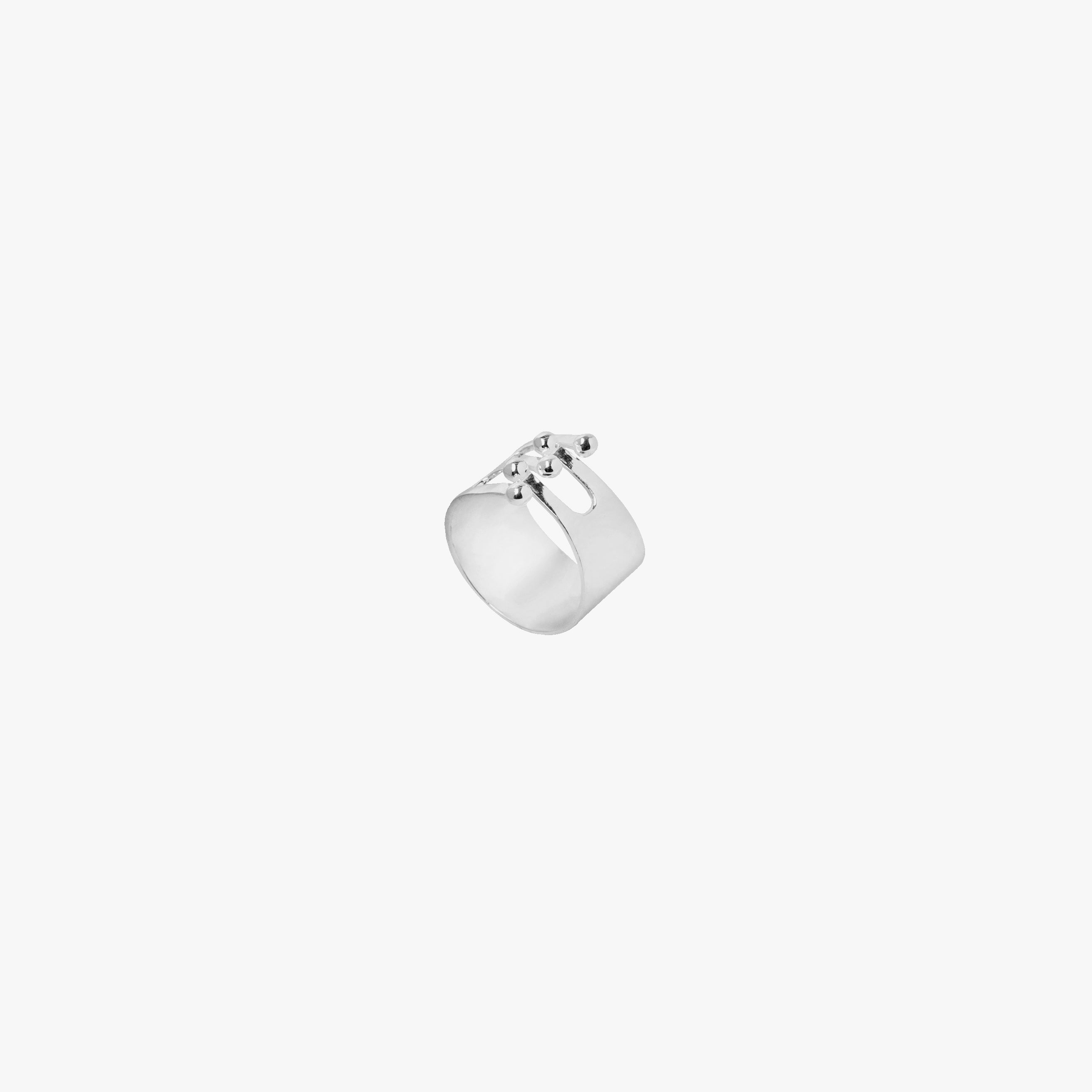 Modernist Ring - Silver Tone