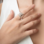 Modernist Ring - Silver Tone