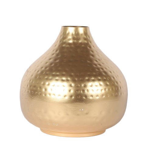 Amaya Decors Gold Hamered Flower Pot
