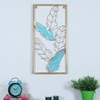 Amaya Decors Green & Gold Leaves Rectangular Wall Décor