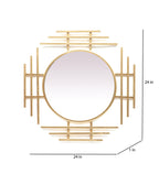 Amaya Decors Three Stripes Wall Mirror (24x24x1 Inch)