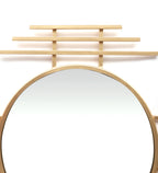 Amaya Decors Three Stripes Wall Mirror (24x24x1 Inch)