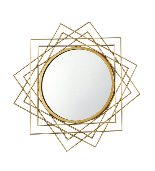 Amaya Decors Cross Lines Wired Wall Miror (24x24 inch)