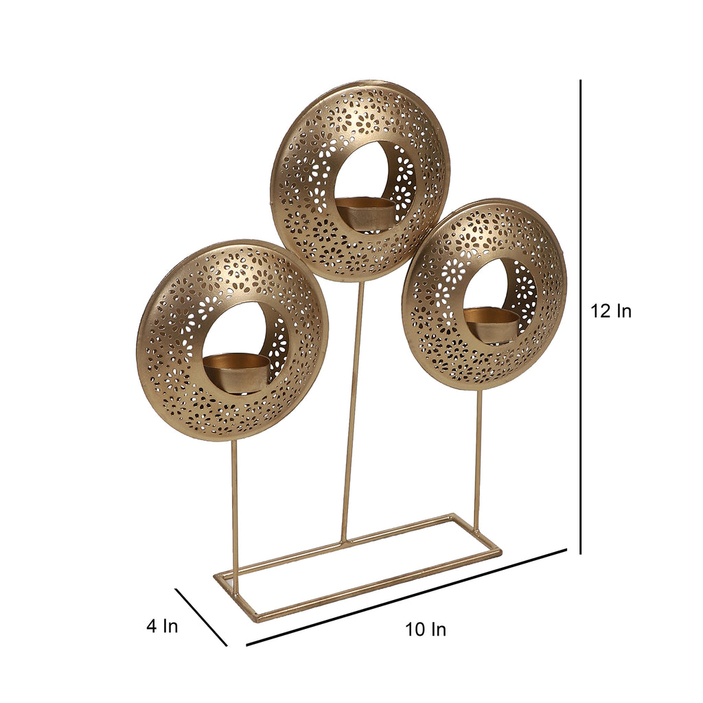 Amaya Decors Table Round Etching Tealight Holder