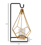 Amaya Decors Gold & Black Diamond Pendulam | Gold & Black | Iron with Powder Coating