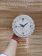 Kutch Lippan Mud & Mirror Work Wall Clock Round Small