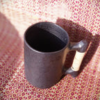 Longpi Black Pottery Beer Mug Large - Round