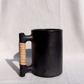 Longpi Black Pottery Beer Mug Large - Round