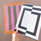 Multi Striped Scallop Paper Folder