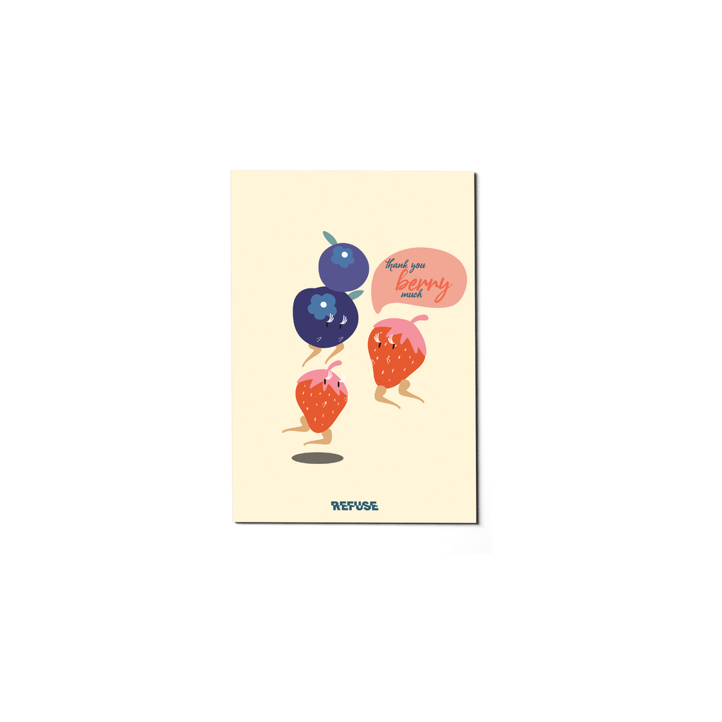 Thank You Berry Much Greeting Card