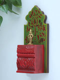 The Artistry of Red and Green Hand-Painted, Hand-Carved Corbels