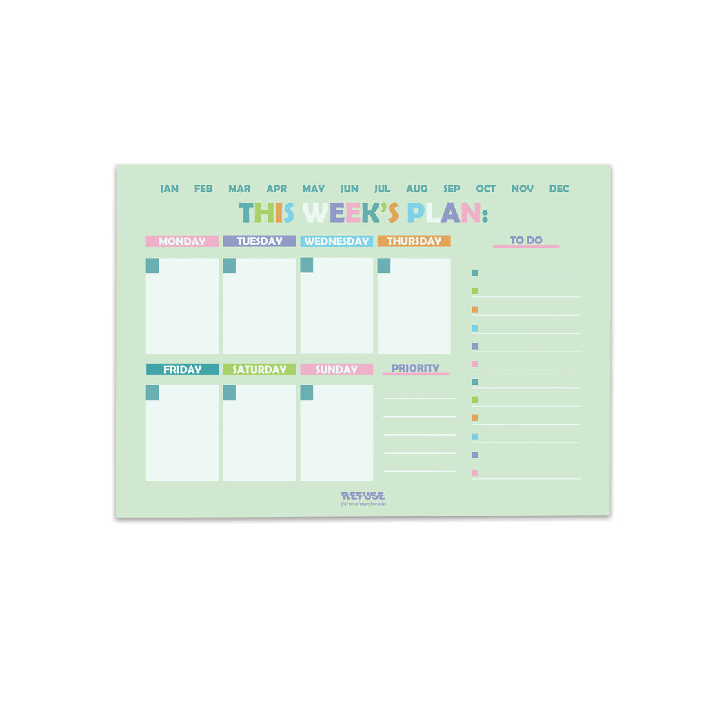 This Weeks Plan Notepad