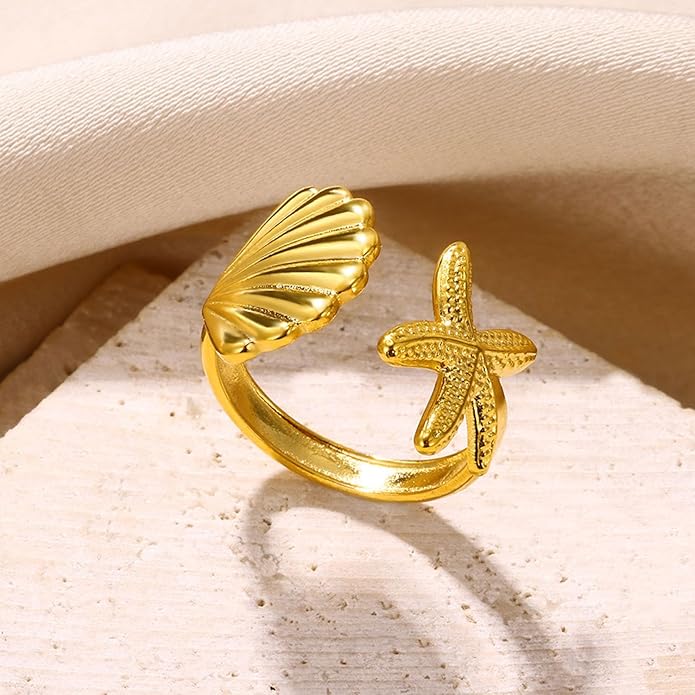 Star and shell ring