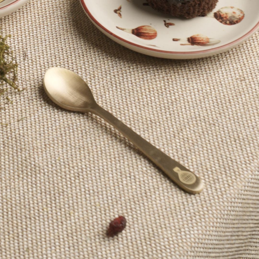 Pure brass dessert spoons | Set of 6 | balloon