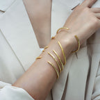 Empress Bangle Plain - Gold Tone - Set of 3