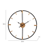 Amaya Decors Gold & Black Stripes Wall Clock