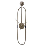 Amaya Decors Gold Pipe Oval Clock
