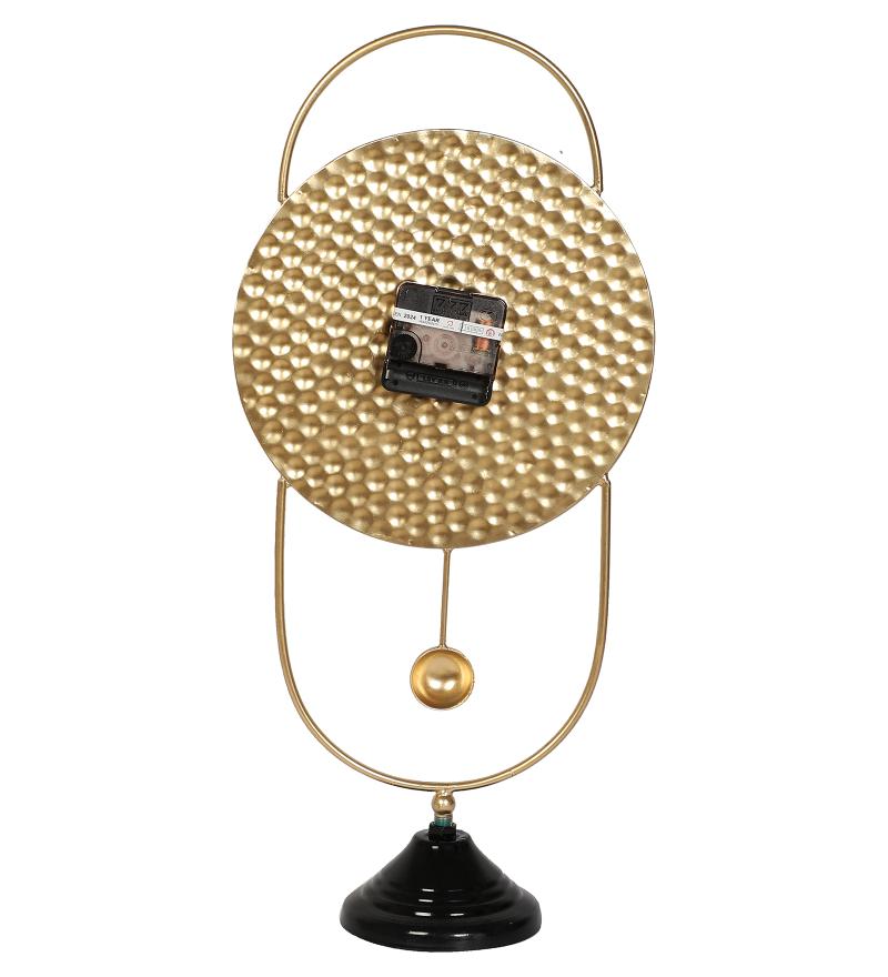 Amaya Decors Green & Gold Oval Table Clock