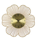 Amaya Decors Gold Flower Shape Wall Clock
