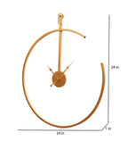 Amaya Decors Gold Half Ring Clock