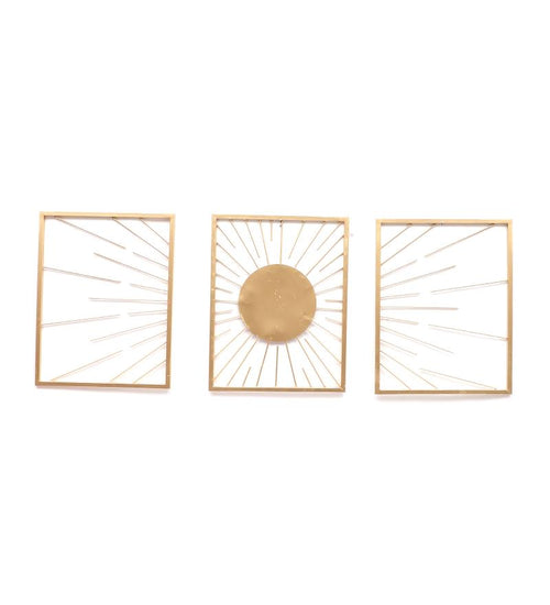 Amaya Decors Sun Metall Wall Decor Set of 3